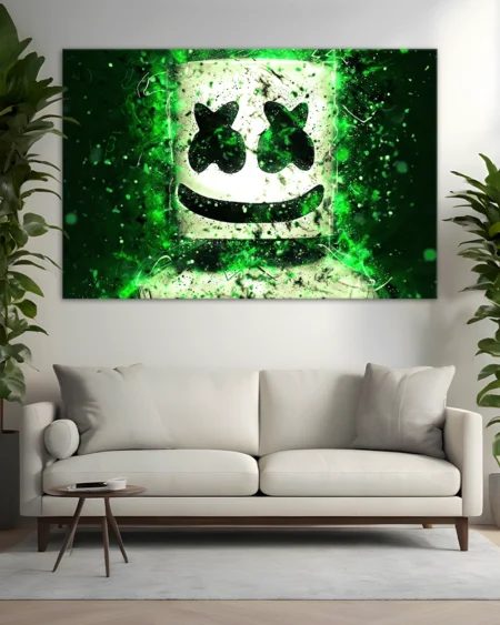 Mască Marshmello neon