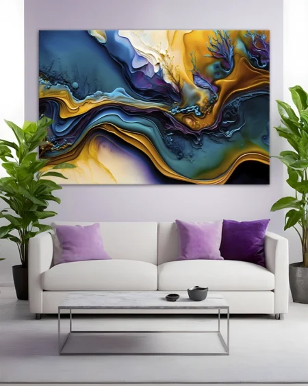 Abstracție fluidă vibrantă