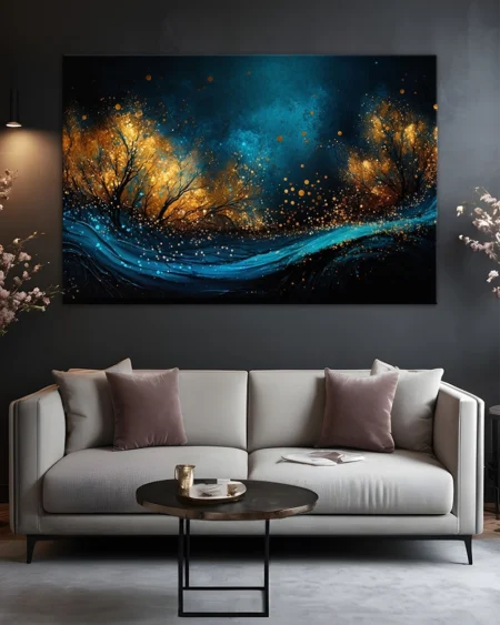 Enchanted, luminous forest