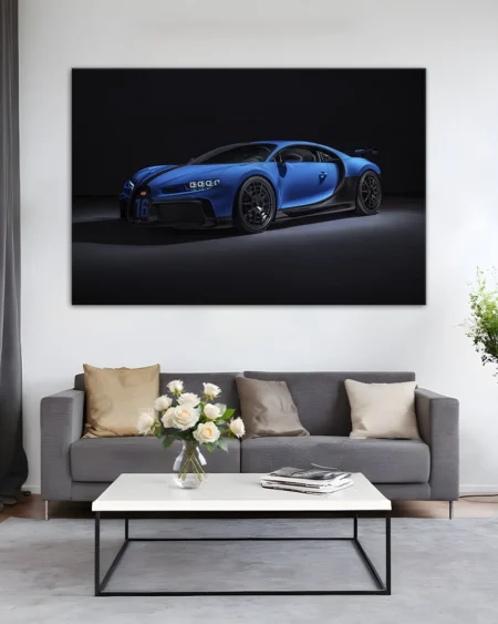 Синий Bugatti Chiron