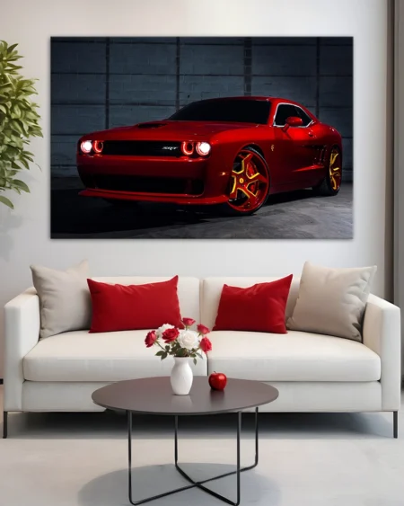Dodge Challenger SRT roșu auriu