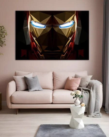 Iron Man: Eroul Marvel în Viziune Low Poly