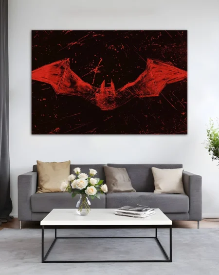 Batman: The Iconic Logo in a Distinctive Grunge Style