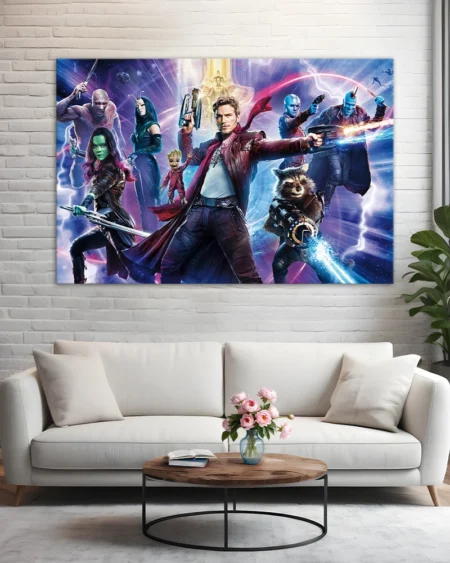 Gardienii Galaxiei - Star-Lord, Gamora, Drax, Rocket, Groot