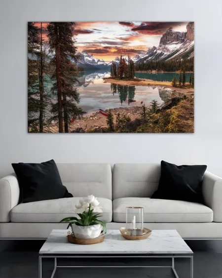 Spirit Island: Reflecții montane în Jasper