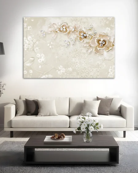 Splendoare Florală cu Accente de Cristal