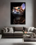 Enigmatic cat in soft light