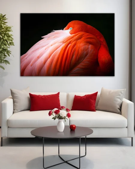 Magia penajului roz al flamingo-ului