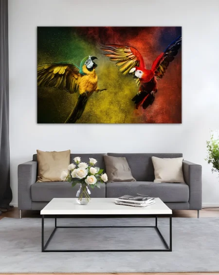 Ара в танце цветов - взрыв жизни