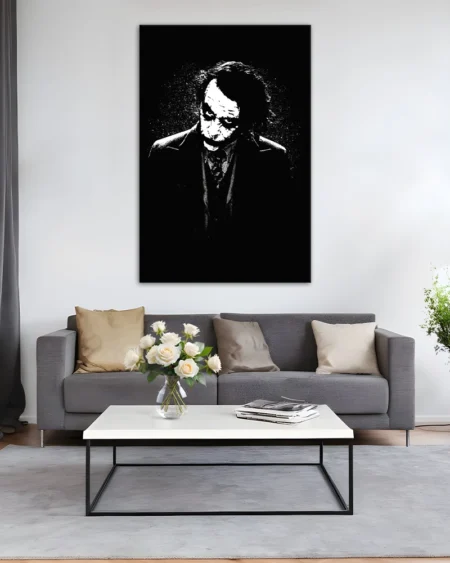Eleganța întunecată a Jokerului într-o creație artistică minimalist