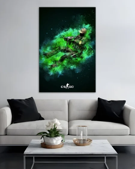 Green explosion in the CS: GO universe