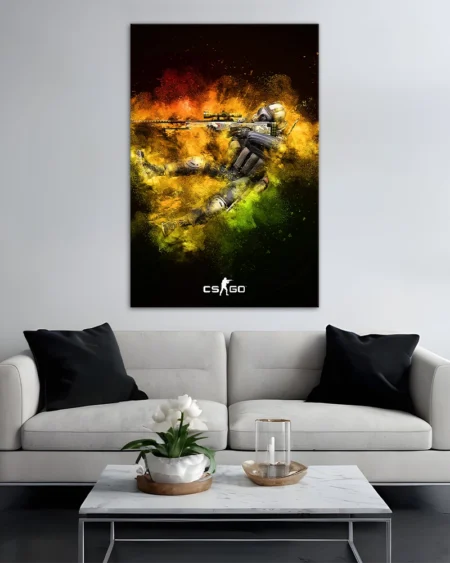 Explosion of colors in shades of yellow from the CS universe
