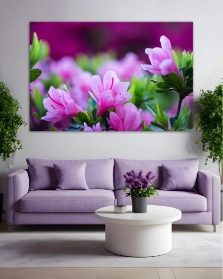 Azalee roz într-o explozie de culoare