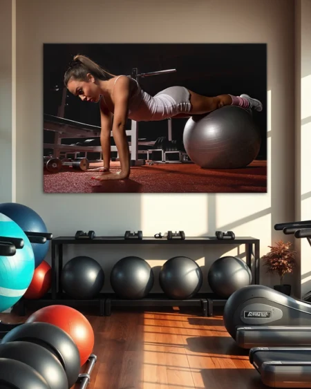 Balance and strength in a powerful sports image