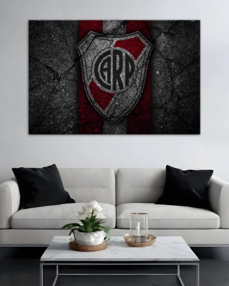 River Plate – The club's crest in an urban, textured design